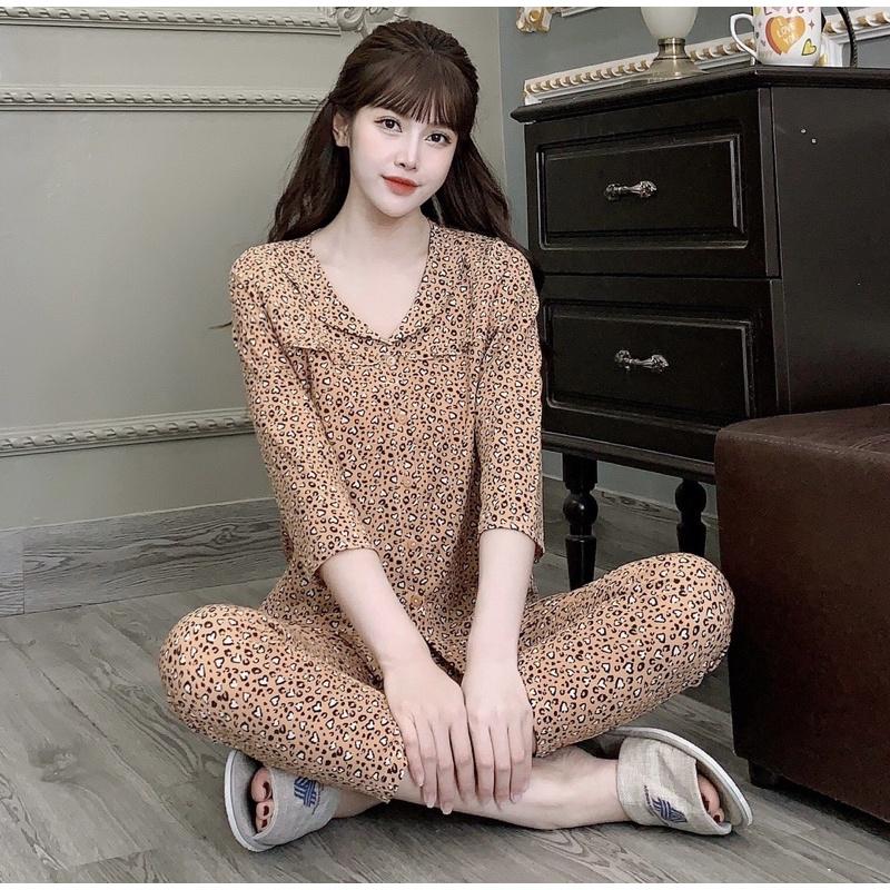 đồ bộ mặc nhà, chất lụa mềm mát