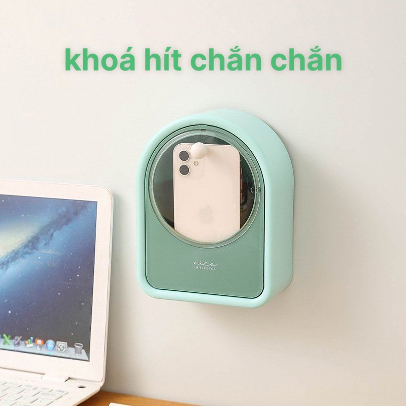 Hộp đựng bông tẩy trang NICE  chất liệu HIPS đa năng treo tường tiện lợi