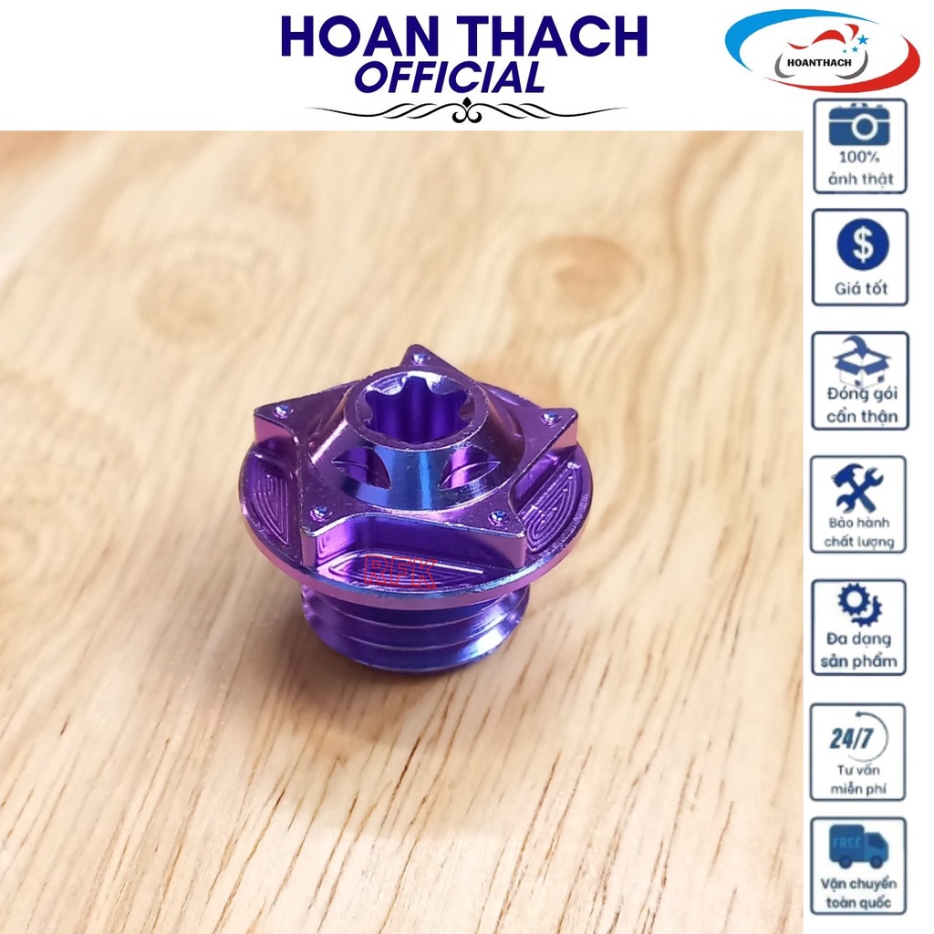 Ốc Titan Gr5 Nắp Nhớt Xanh Tím Dùng cho nhiều dòng xe HOANTHACH SP007802 ( giá 1 con)