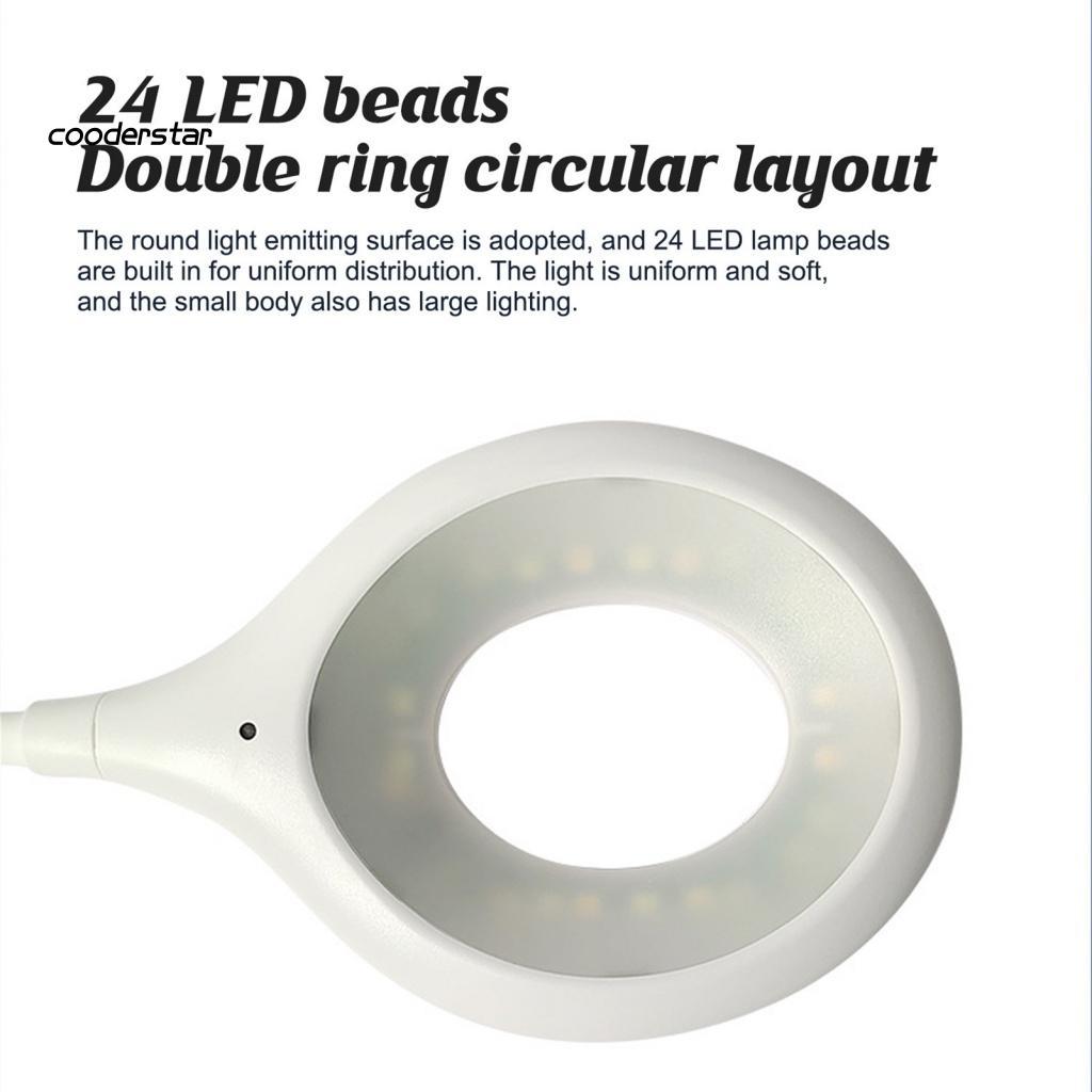 Đèn Ngủ 24 Bóng LED Hình Tròn Cổng USB