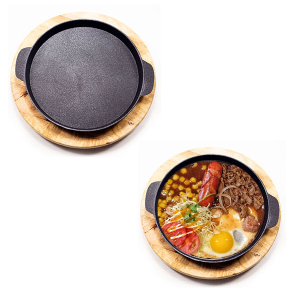 Chảo Gang Chống Dính Làm Bò Né Bánh Xèo Steak