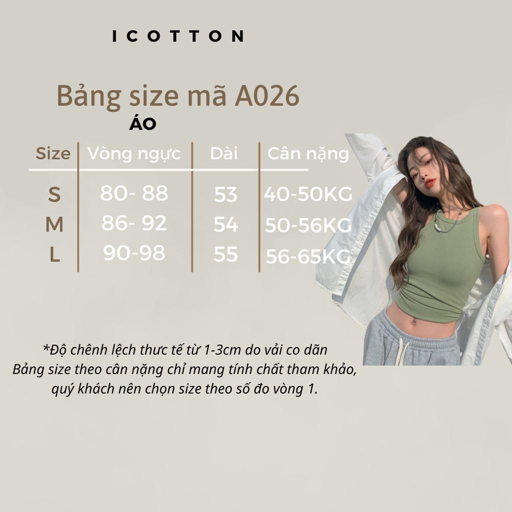 Áo ba lỗ nữ ️ Icotton ️ Áo tanktop dáng ôm vừa 100% cotton cực đẹp, mát