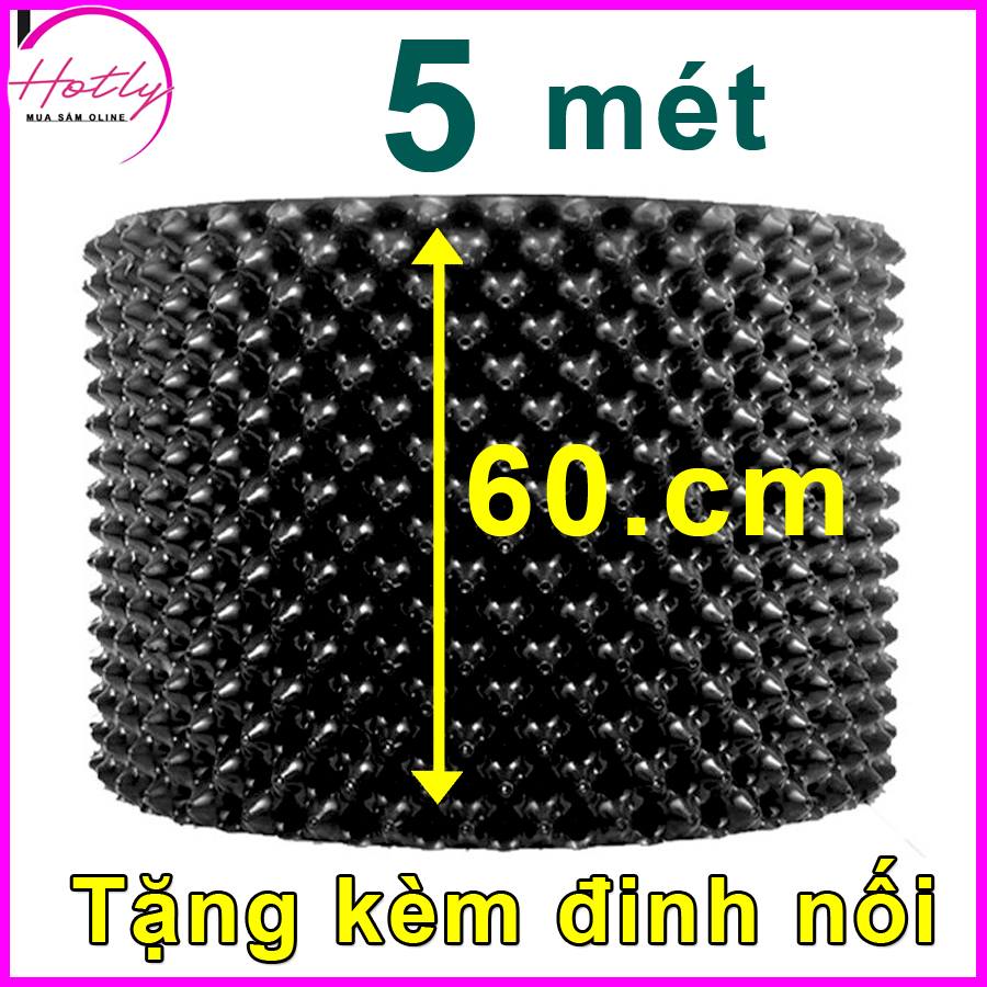 5 MÉT Bầu ươm cây V6 CAO 60CM dày 6mm, cắt theo mét dài khách đặt, tặng ốc vít-77903