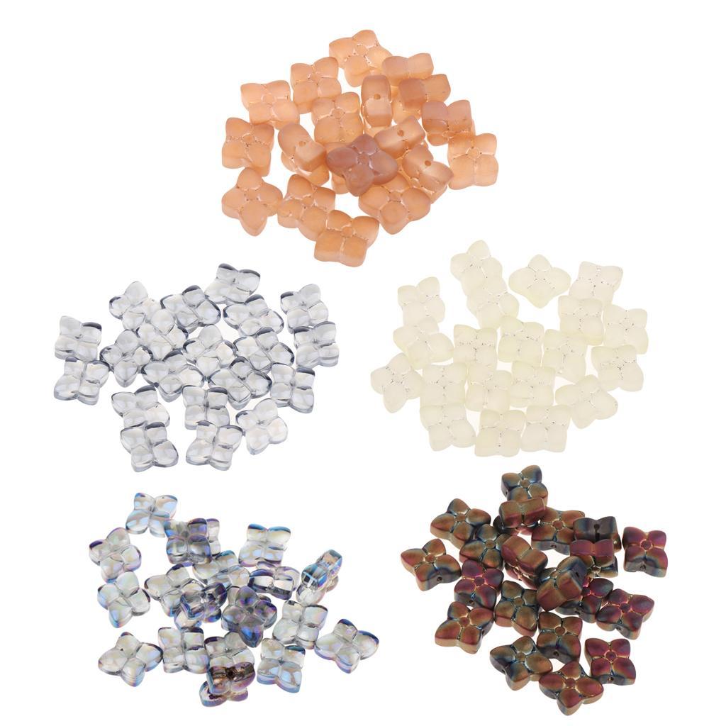 Beading Czech Glass Beads- 10mm Butterfly Beads Loose for DIY Bracelets,Necklaces,Earrings, Hair Accessories and Jewelry Making Pack of 20 Pieces