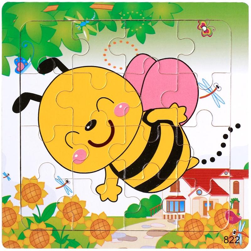 Đồ chơi tranh xếp hình 16 miếng puzzle - Đồ chơi giáo dục thông minh trẻ em