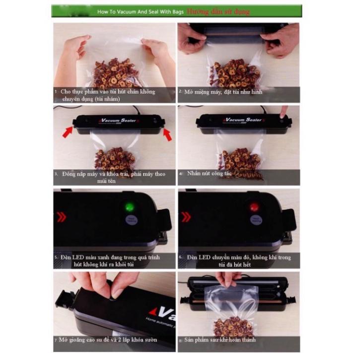 Máy Hút Chân Không Thực Phẩm Kèm Hàn Miệng Túi Vacuum Sealer