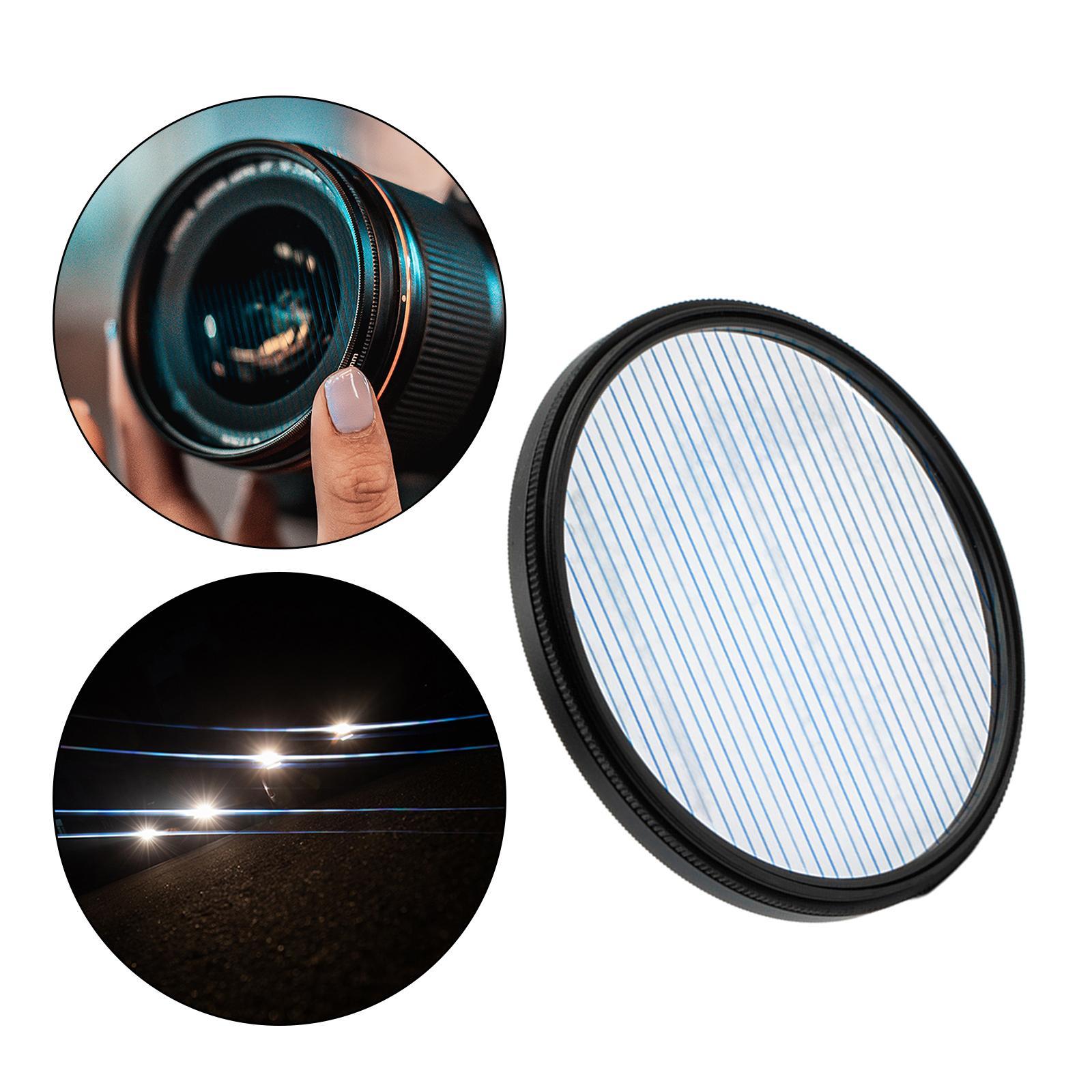 1Pc Streak Filter Anamorphic w/Rotating for Video 77mm Rainbow Streak