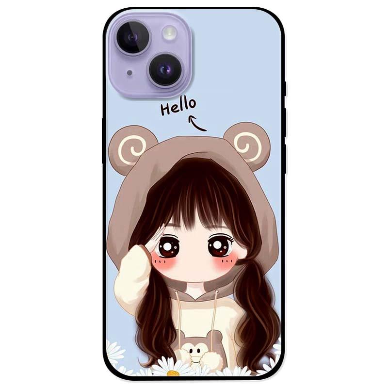 Ốp lưng dành cho Iphone 14 - Iphone 14 Plus - Iphone 14 Pro - Iphone 14 Pro Max - Anime Cô Gái Hello