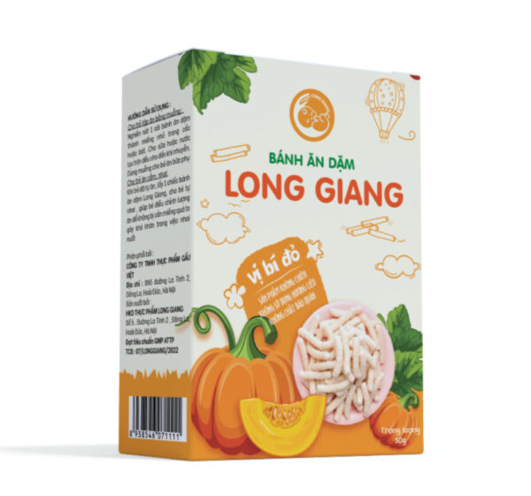 Bánh ăn dặm Long Giang -vị Bí Đỏ