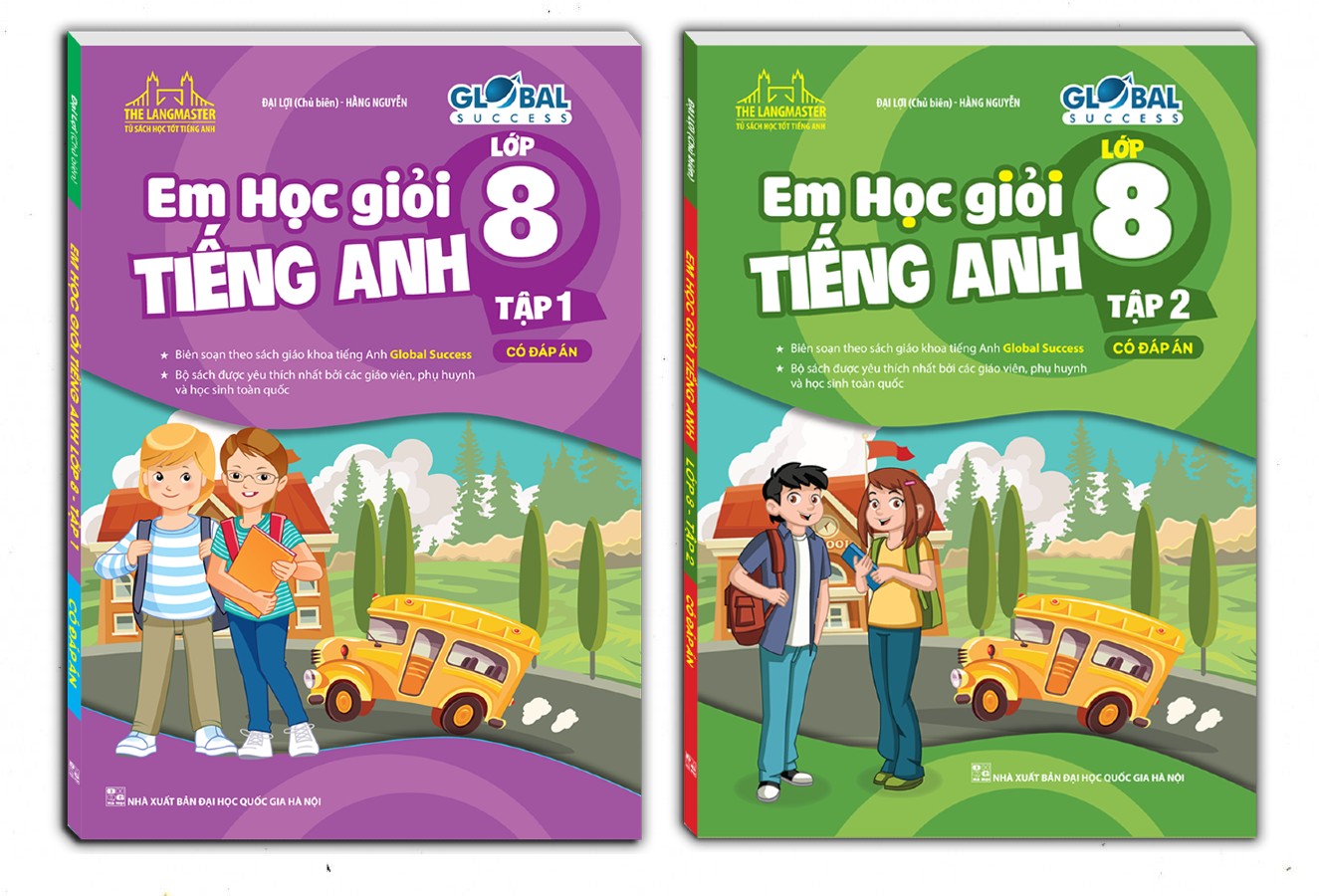 Combo The Langmaster - Em Học Giỏi Tiếng Anh Lớp 8 (Bộ 2 Cuốn) 