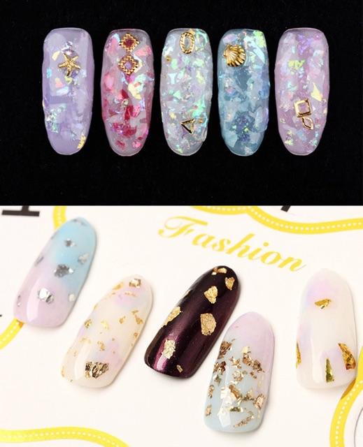 Giấy xa cừ ẩn 12 màu trang trí móng tay chuyên làm nail