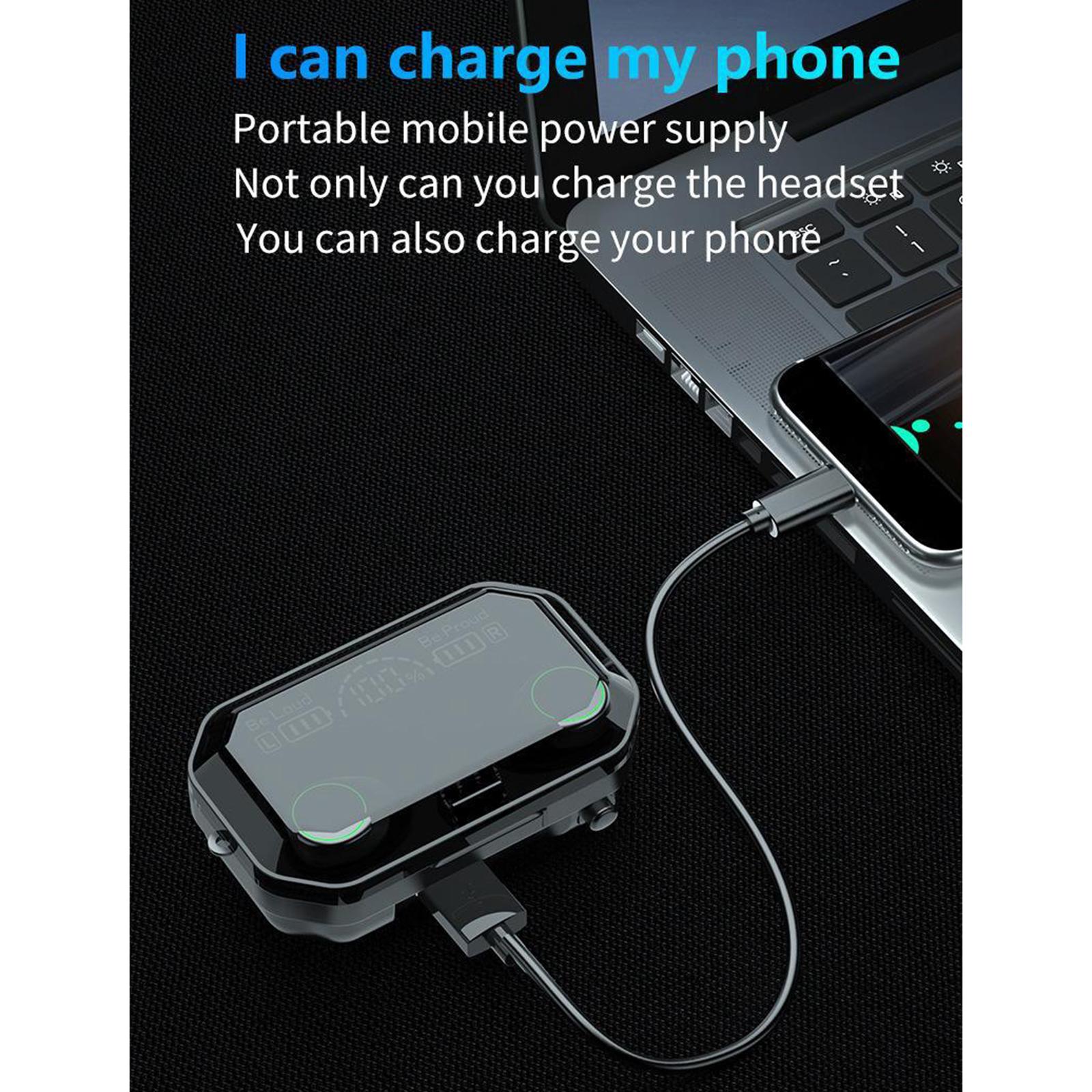 Earbuds Hi-Fi Stereo Headphones True Wireless Earbuds Waterproof Earphones in-Ear Headphones with Mic