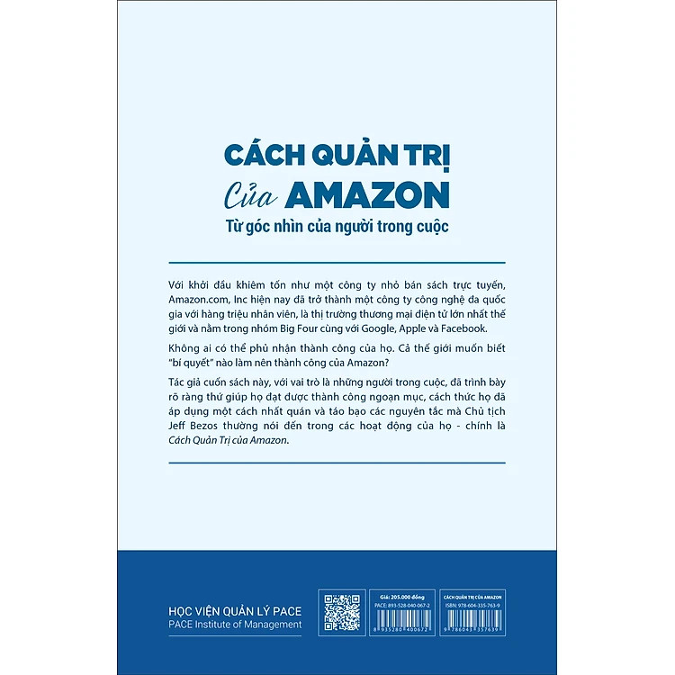 CÁCH QUẢN TRỊ CỦA AMAZON (Working Backwards) - Colin Bryar, Bill Carr - Lê Hồng Vân dịch - (bìa mềm)