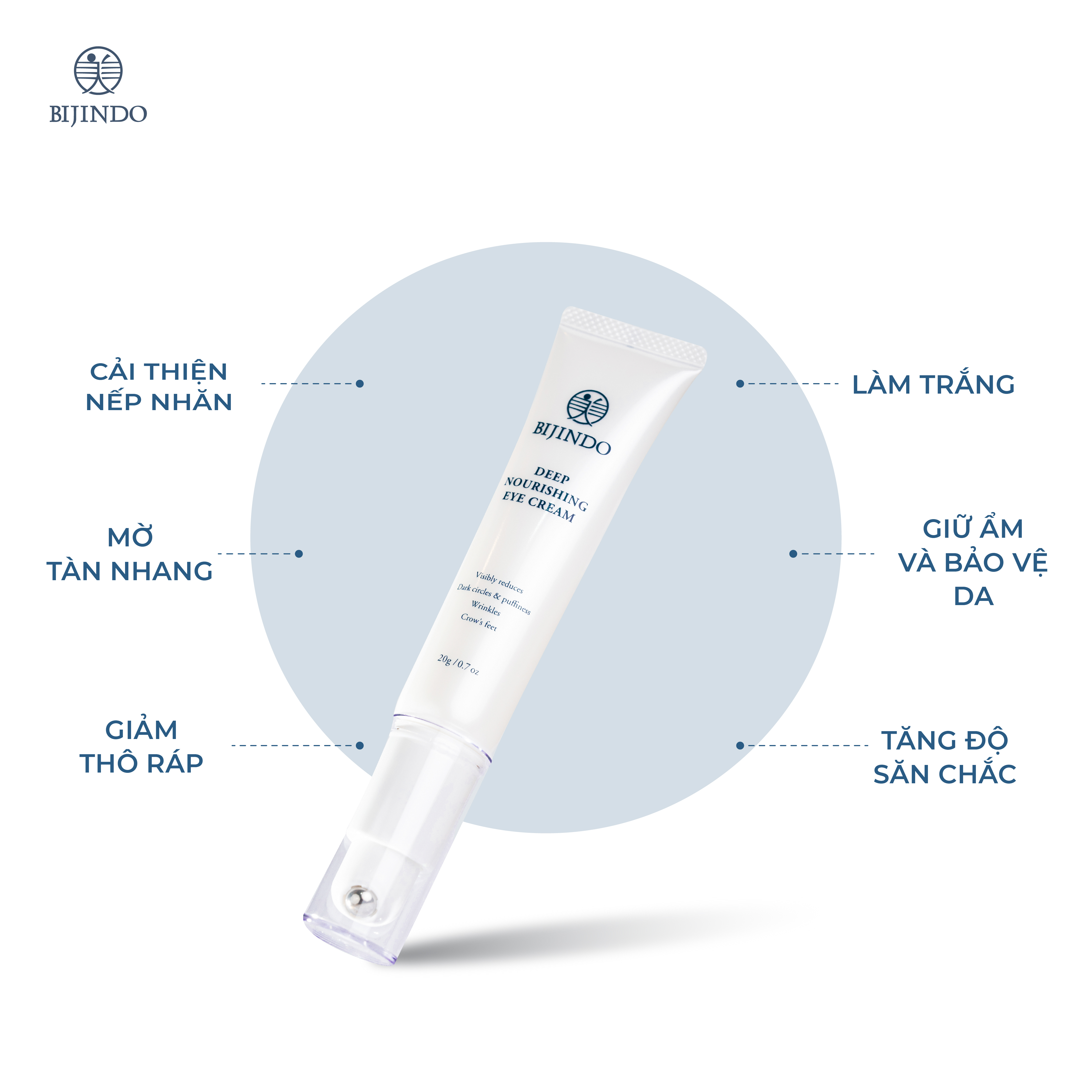 Kem Mắt Dưỡng Sâu Và Chống Nhăn  BIJINDO DEEP NOURISHING EYE CREAM 20g