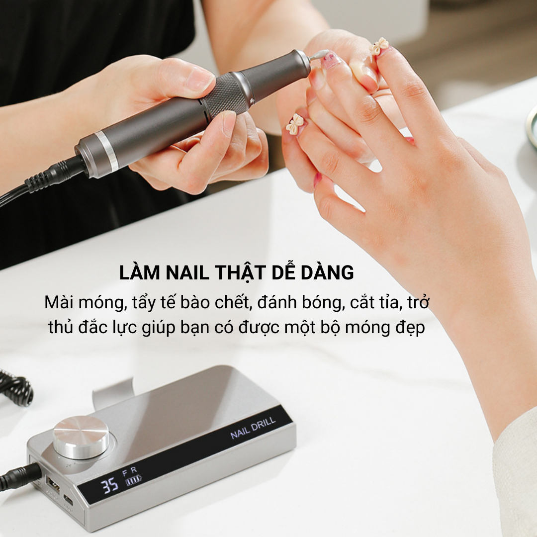 Máy Mài Nail, Máy Mài Móng NAIL DRILL UV-501, Máy Mài Móng Tay Tích Điện, Mài Gel Bột Mini Cầm Tay