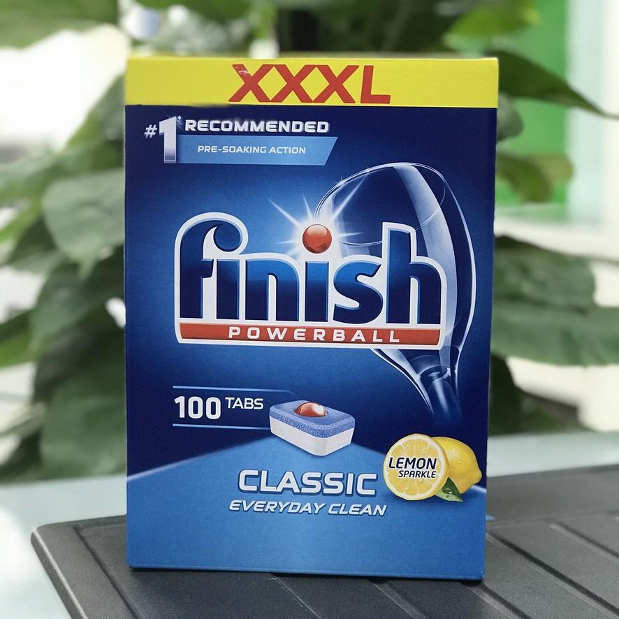 Viên rửa bát Finish Classic 100 viên - hương Chanh