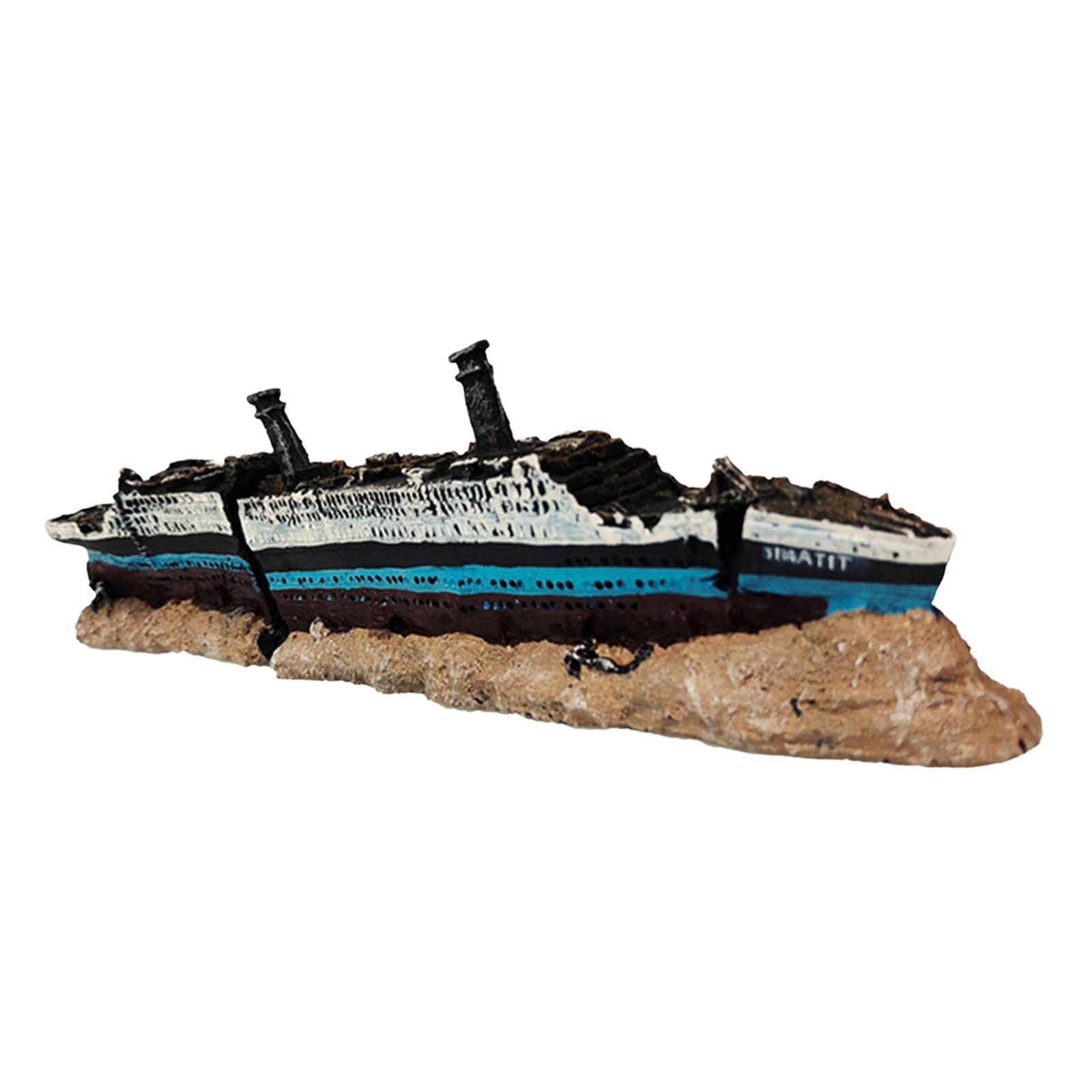 Fish Tank Titanic Shipwreck Decoration Collection Resin Fish Tank Decoration