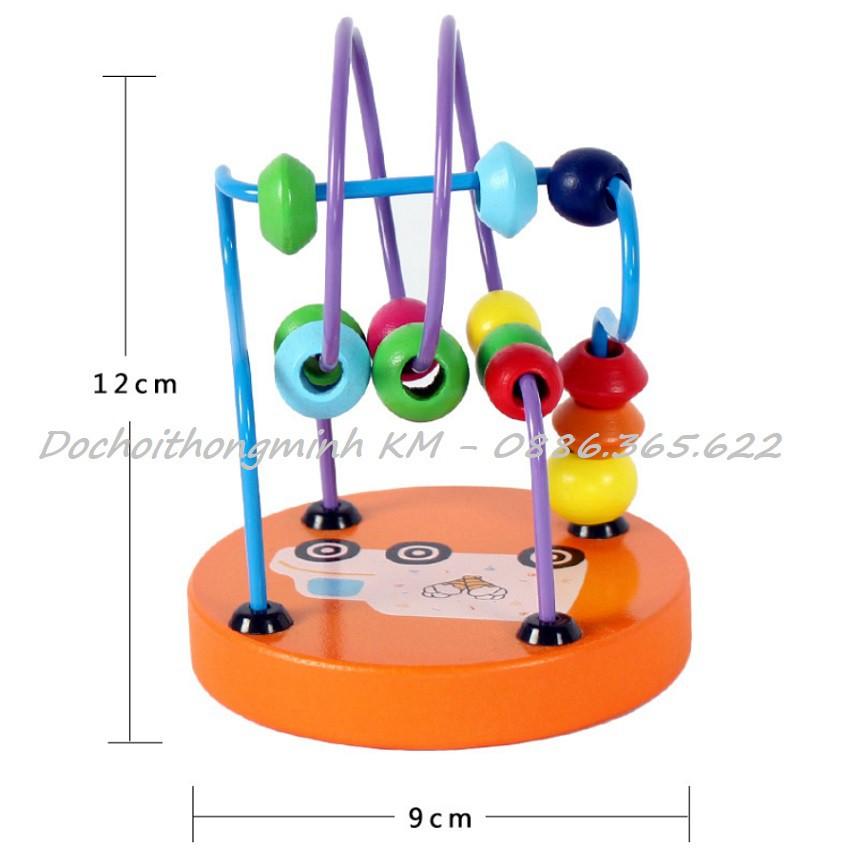 Đồ chơi luồn hạt gỗ rèn luyện kỹ năng khéo léo cho bé giúp bé học đếm logic