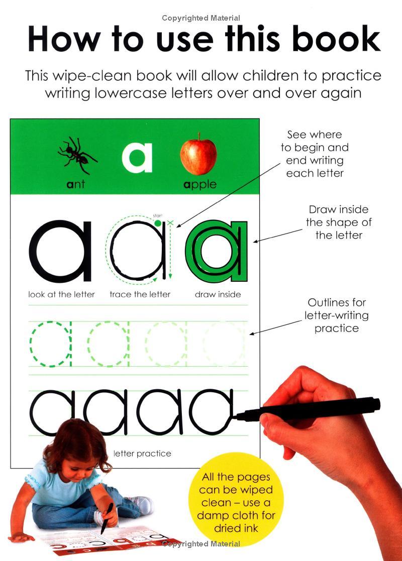 Wipe Clean Workbook Lowercase Alphabet