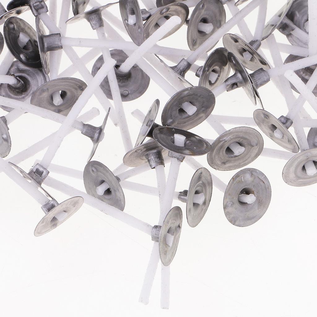 200x Natural Cotton Candle   with Tab for Christmas Candle Making 3.5cm