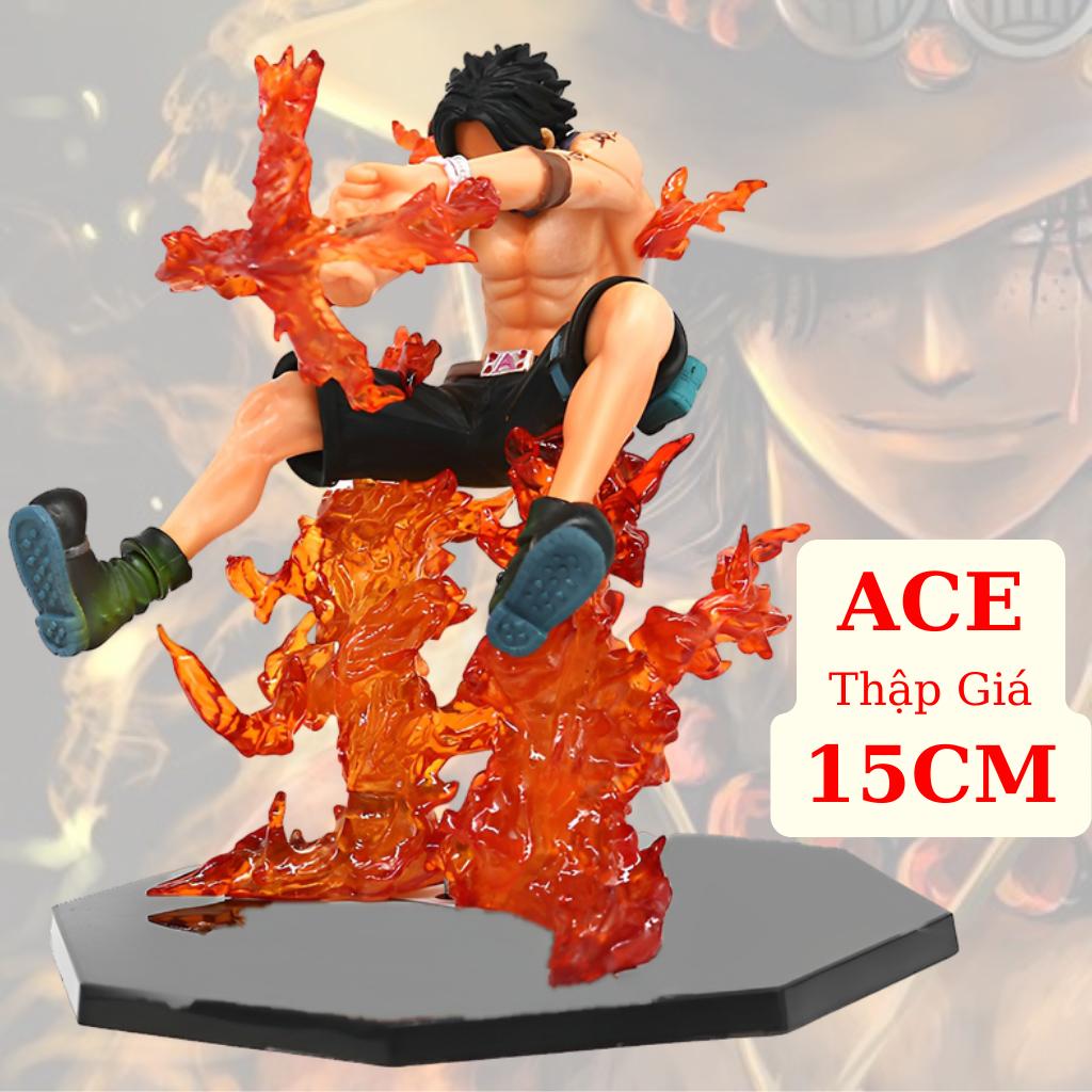Mô Hình ACE Thập Giá 15Cm Mô hình One Piece Cao Cấp, Figure Mô Hình Anmie One Piece Luffy Vua Hải Tặc - Bản LED