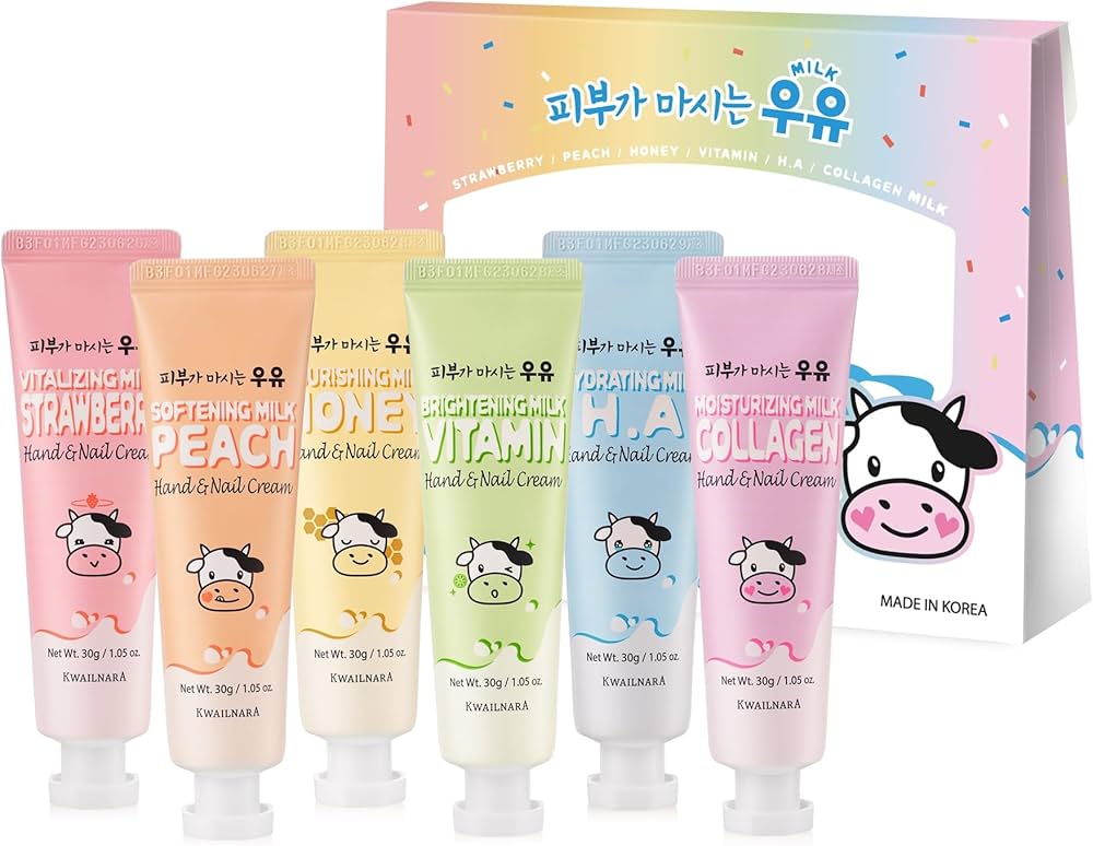 Kem dưỡng da tay và móng KWAILNARA Hàn Quốc cấp ẩm, dưỡng mềm da 30gr - Đào, Mật ong, Hyaluronic