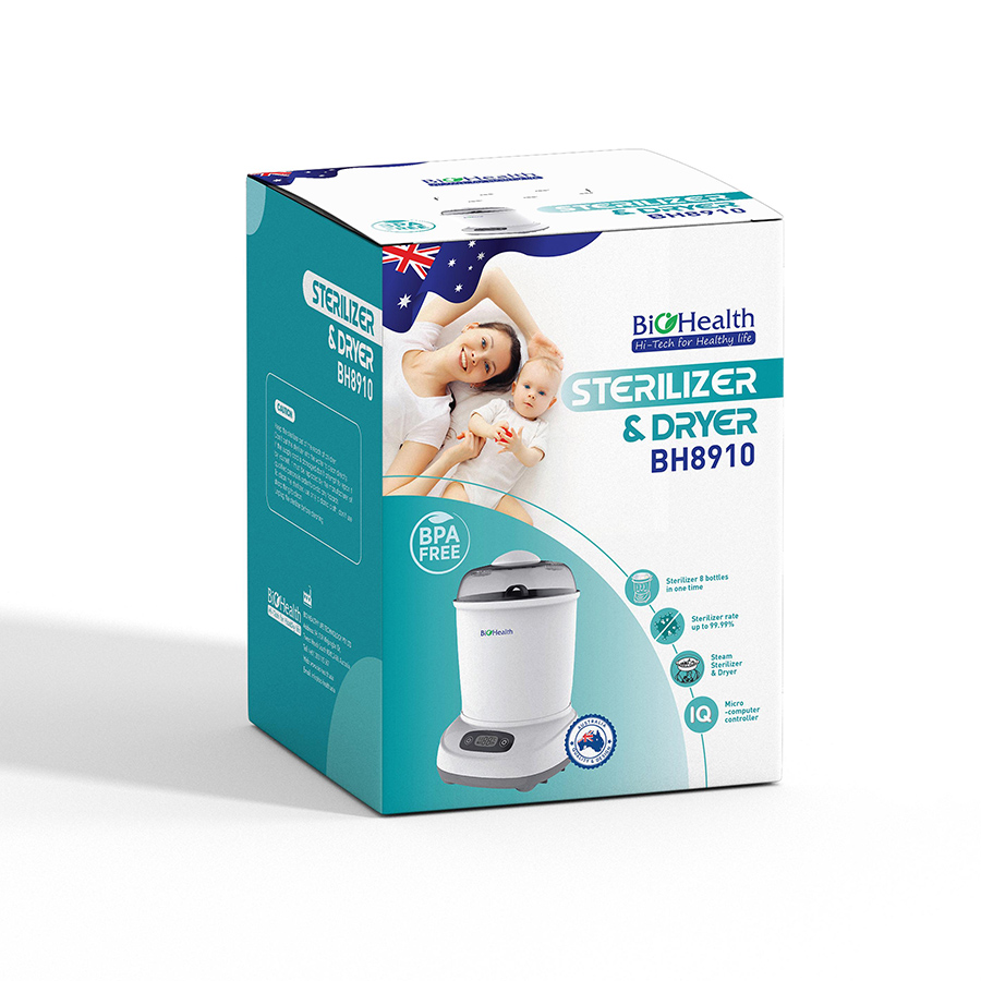 Máy tiệt trùng và sấy khô bình sữa Biohealth BH8910