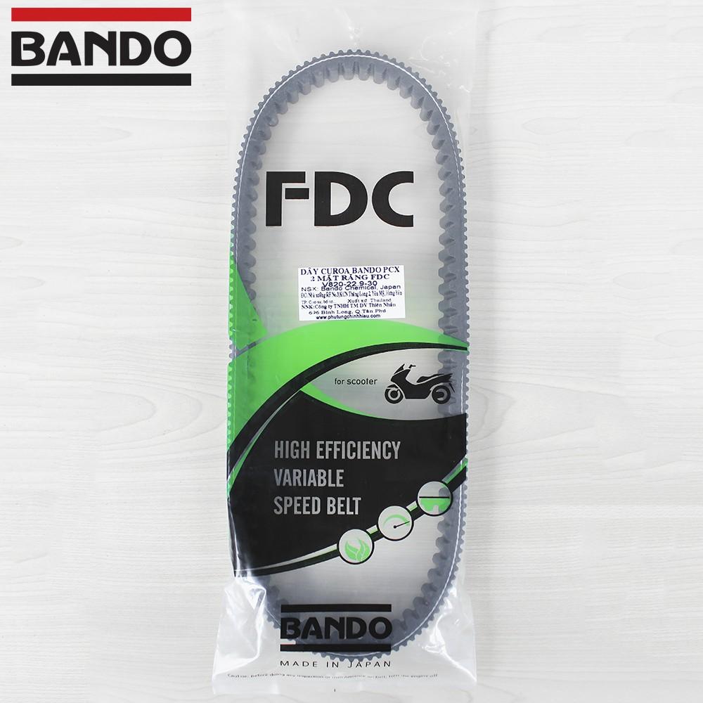 Dây curoa BANDO FDC xe PCX 125, Air Blade 125, Vario 125/150, Click 125/150, SH mode - Made in Japan (V820-22.9-30) - Hàng chính hãng