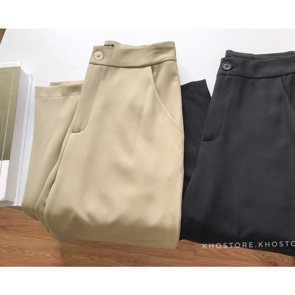 Quần baggy nữ lưng cạp cao, phom cơ bản tôn dáng, chất vải không nhăn, quần công sở nữ đẹp hàng thiết kế, ảnh tự chụp