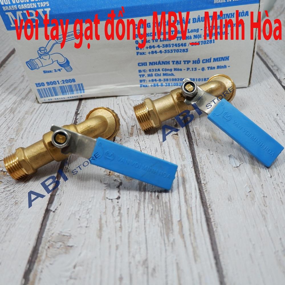 Vòi nước nhà tắm MBV Minh Hòa Việt Nam dn15, dn20 ( vòi vườn đồng phi 21, phi 27 tay gạt )