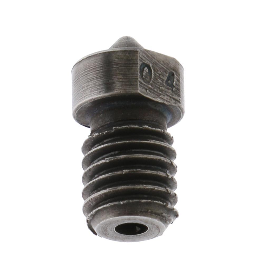 Replacement M6 Steel 0.4mm Extruder Nozzle 1.75mm for 3D Printer Parts