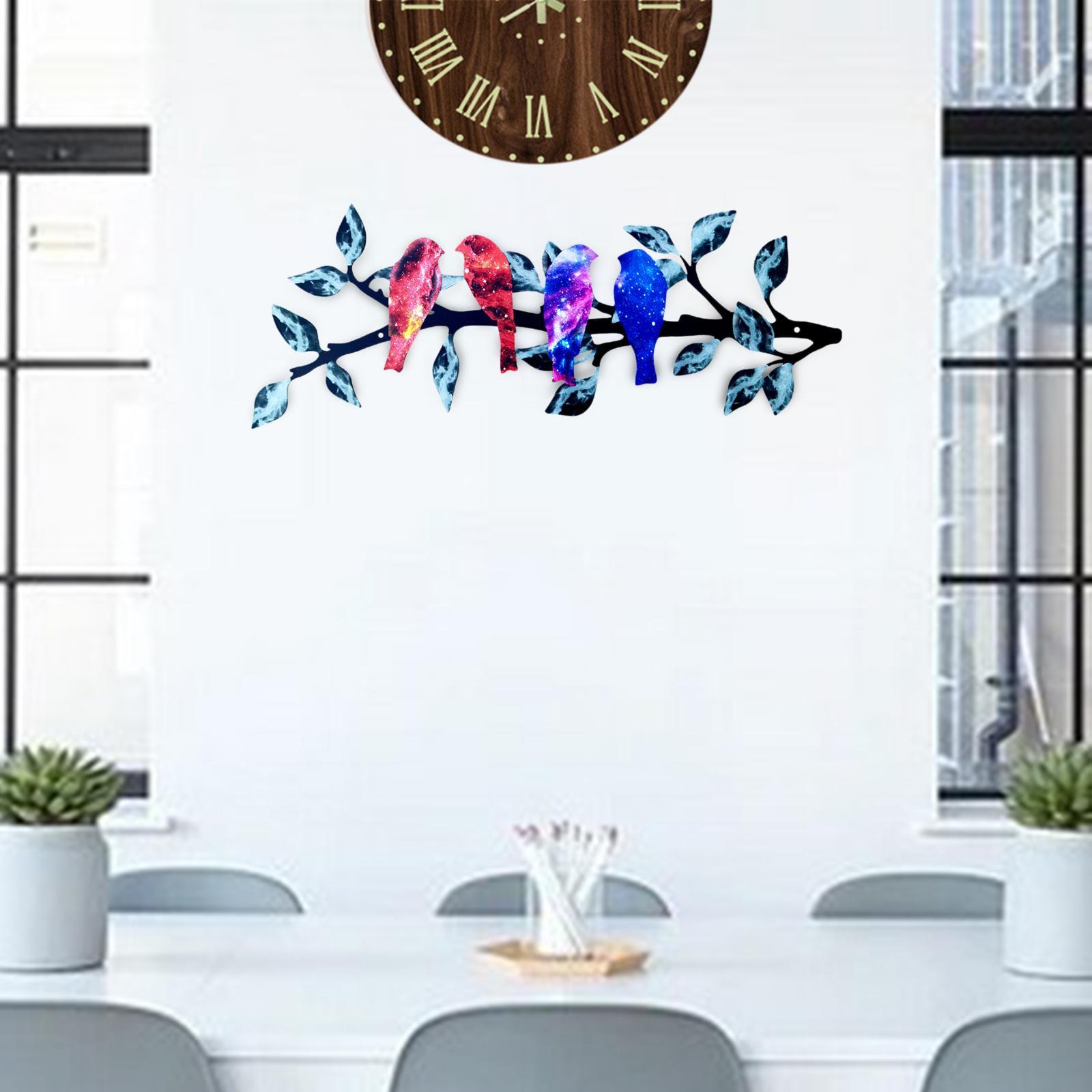 Metal Birds Wall Art Ornament Metal Sculpture for Bedroom Bathroom Kitchen