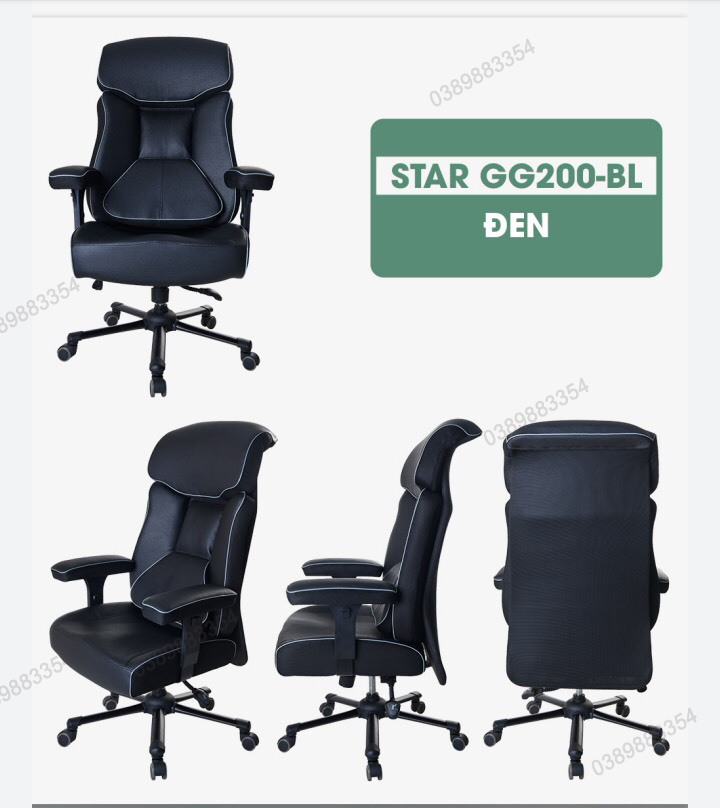 Ghế Gaming, Ghế Giám đốc cao cấp GG200 đen