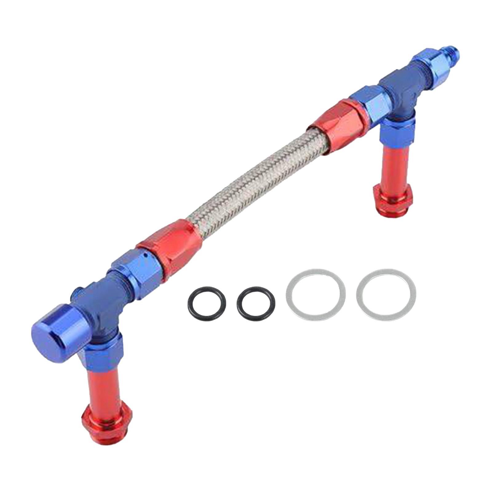 Braided Fuel Line Red Blue