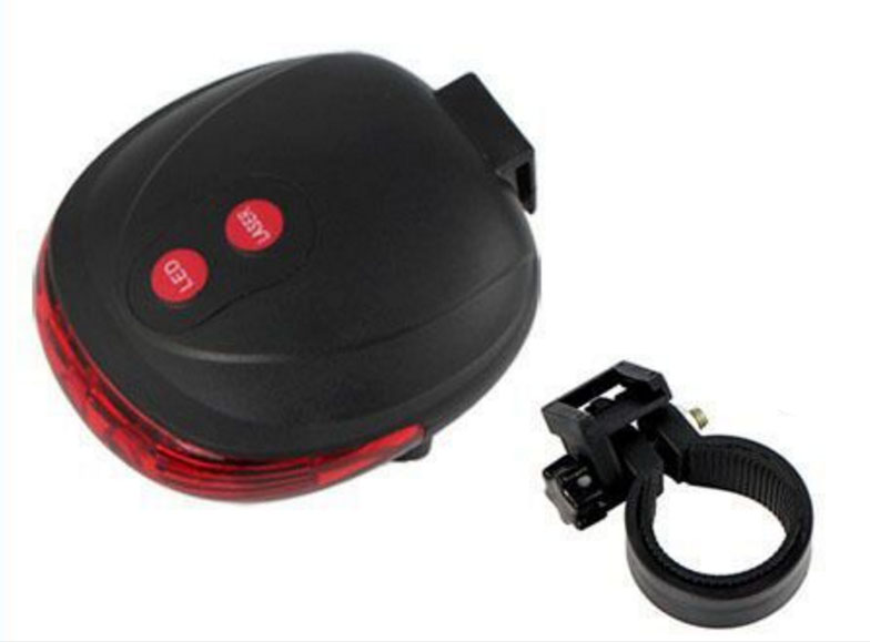 Đèn Hậu Xe Đạp Cảnh Báo- Chế Độ Đèn Led Siêu Sáng, Tia Laser Tạo Khoảng Cách An Toàn- Chính Hãng