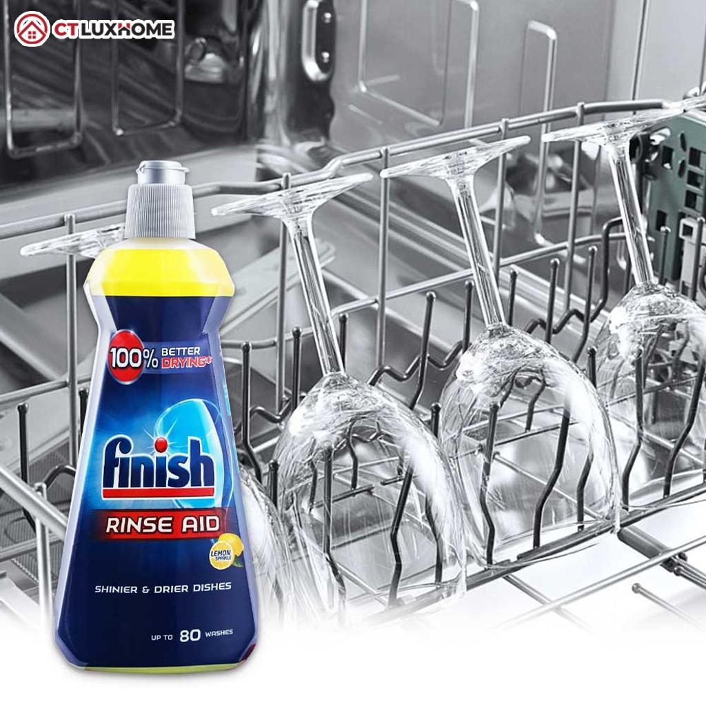 Nước làm bóng Finish 400ml dùng cho máy rửa bát - Hàng chính hãng