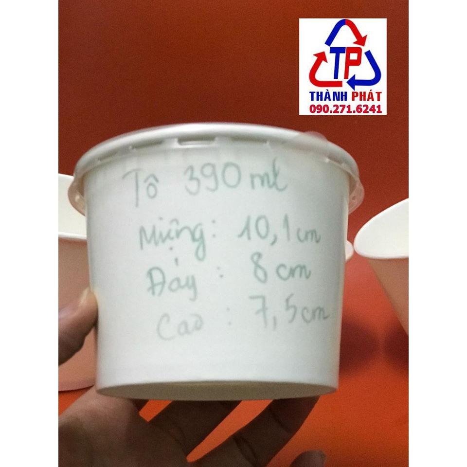 50 tô giấy 390ml - Tô giấy trắng 390ml - Tô giấy đựng chè 390ml - Tô đựng kem 390ml