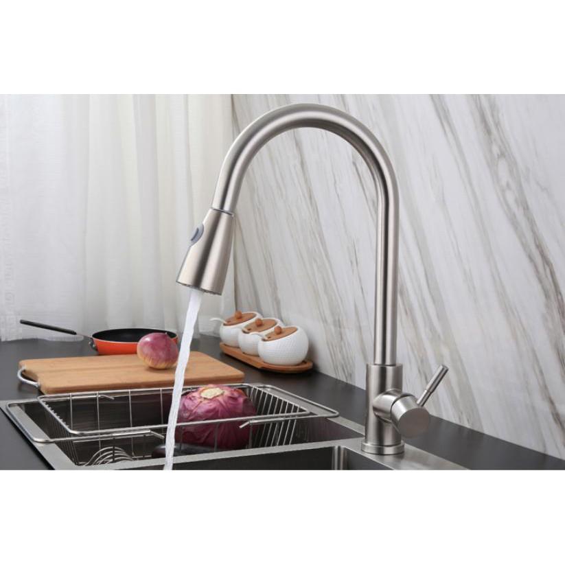 Khuyến mãi - Vòi nước rửa chén Nóng lạnh dây kéo rút INOX 304