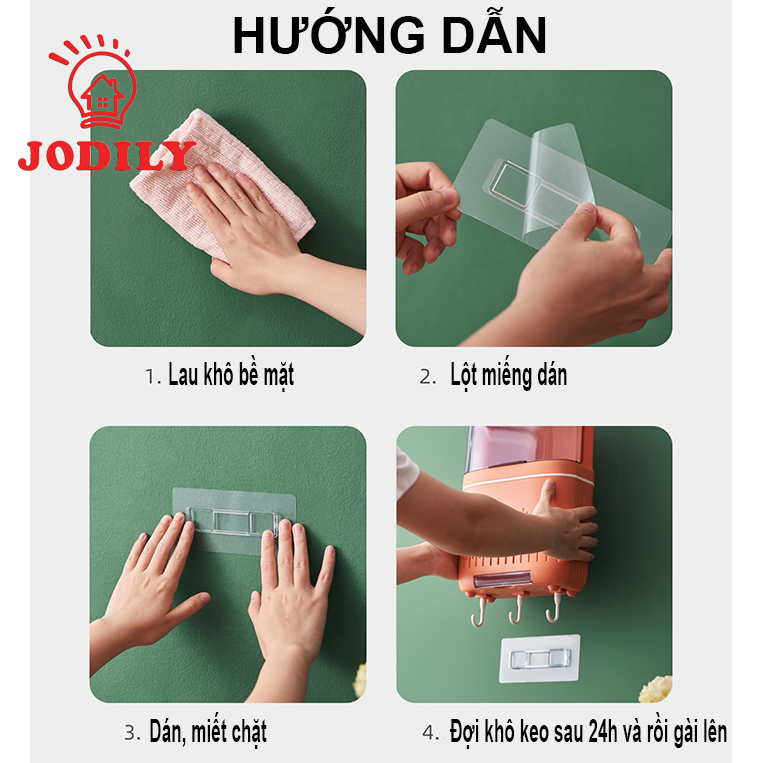  Hộp Đũa Dán Tường Jodily Có Nắp Sang Trọng, Sạch Sẽ