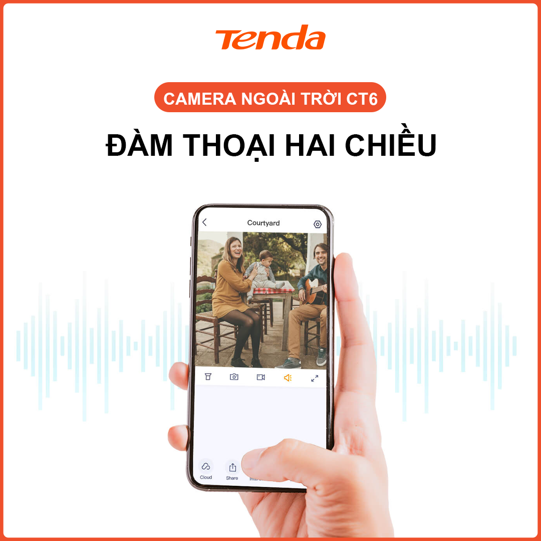 Camera Wifi Ngoài Trời Tenda CT6 Độ Phân Giải 2K - Hàng Chính Hãng