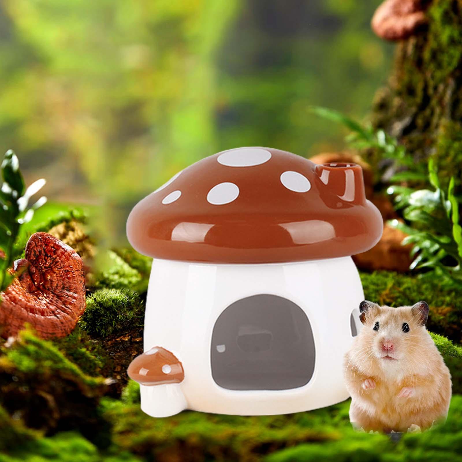 Hamster Houses Hamster Hideouts Ceramic Indoor Outdoor Small Animal Hamster Habitat Hideout Pet Sleeping Nest for Mice Lemmings Critter Rats