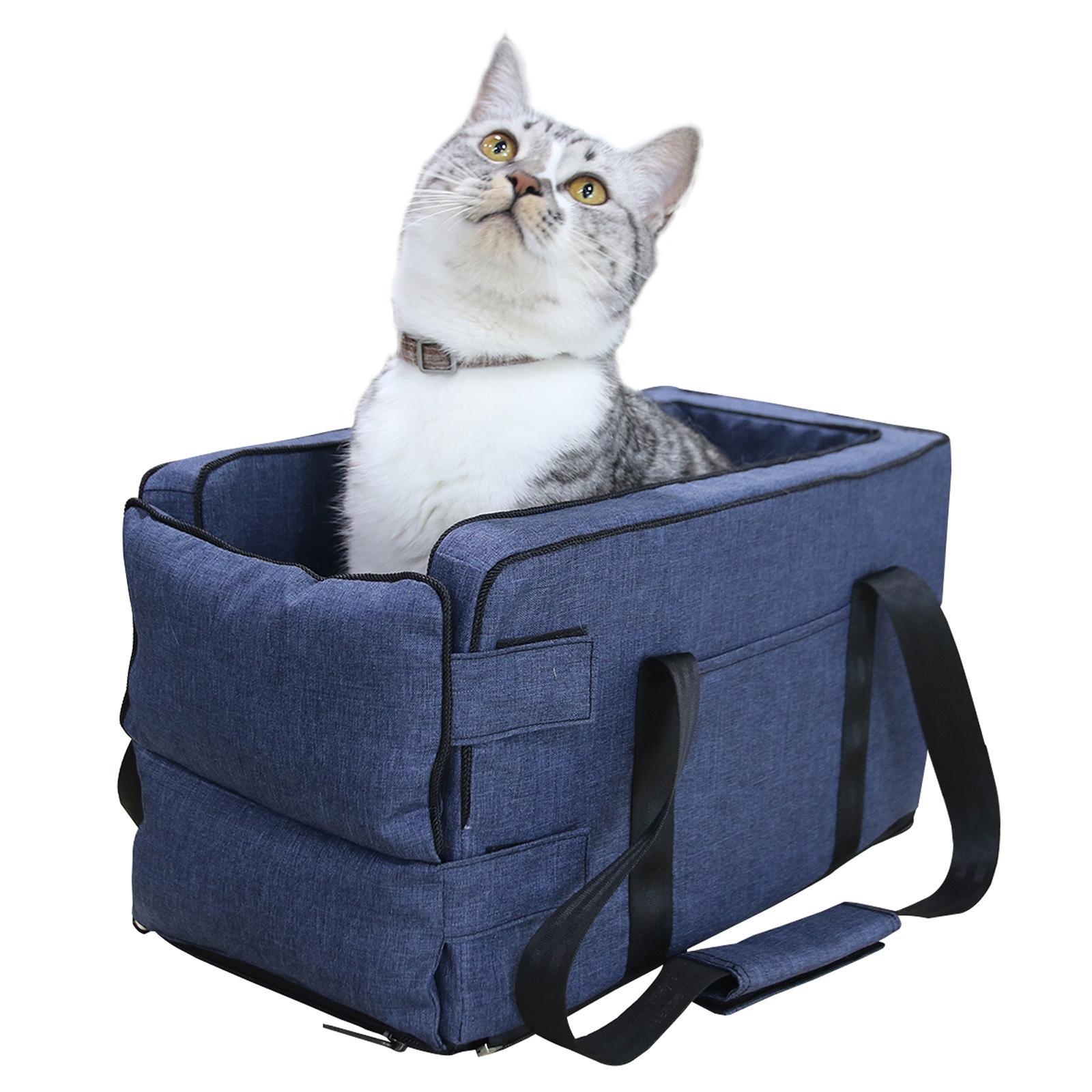 Pet Car Booster Seat Cats Carrier Cage Dog Car Seat Carrying for Most Cars