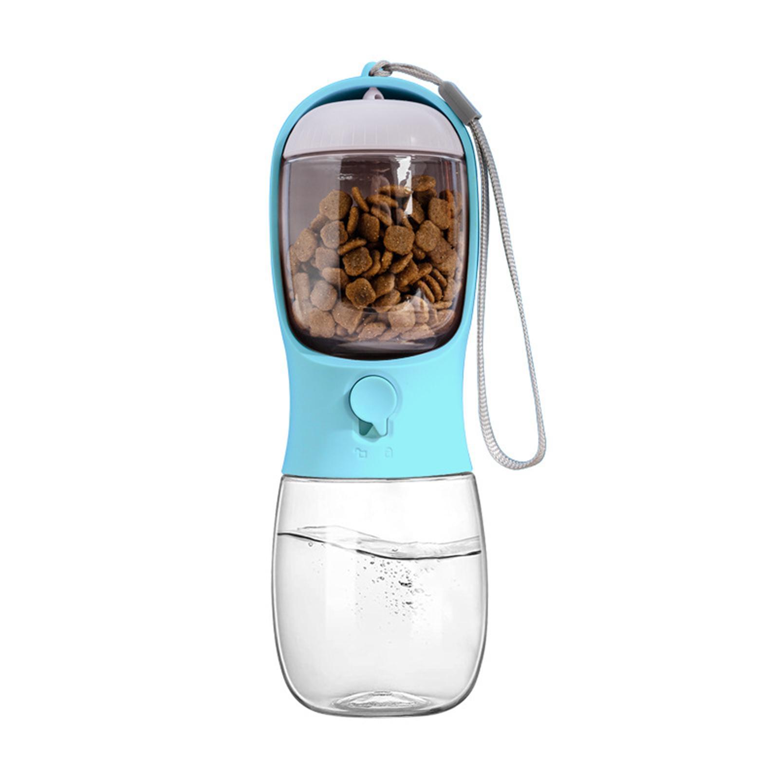 2 in 1 Food Bowl Feeding Supplies Portable Dog Water Bottle for Travel Cats Walking