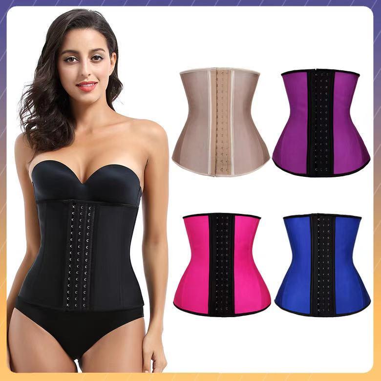 Cao Su Eo Huấn Luyện Dây Chéo Bụng Thon Gọn Dây Tập Toàn Thân Người Mẫu Dây Đeo 9 Thép Boned Eo Cincher Fajas Colombianas Xòe