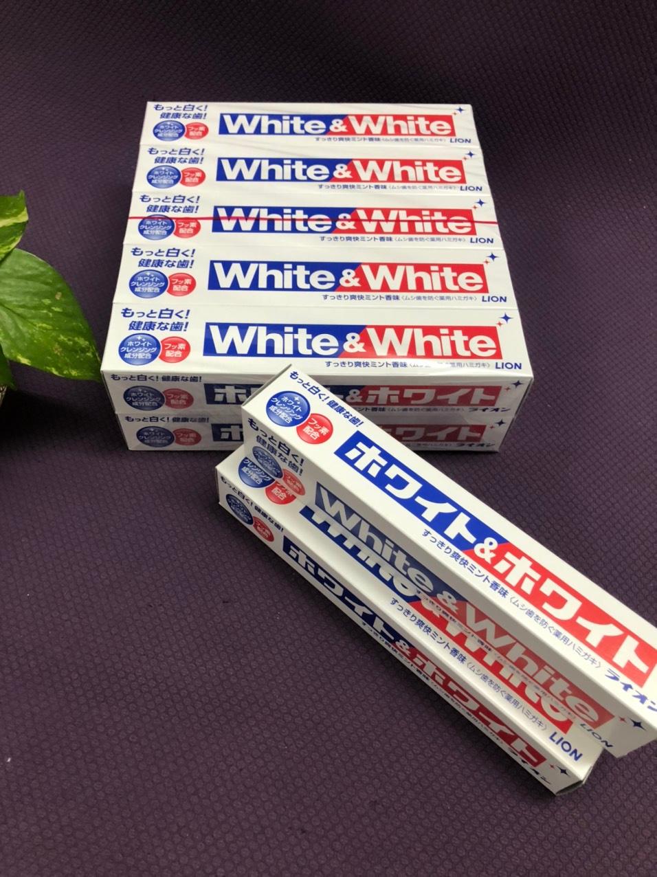 Kem Đánh Răng W.hite &amp; White Nhật L.ion 150g