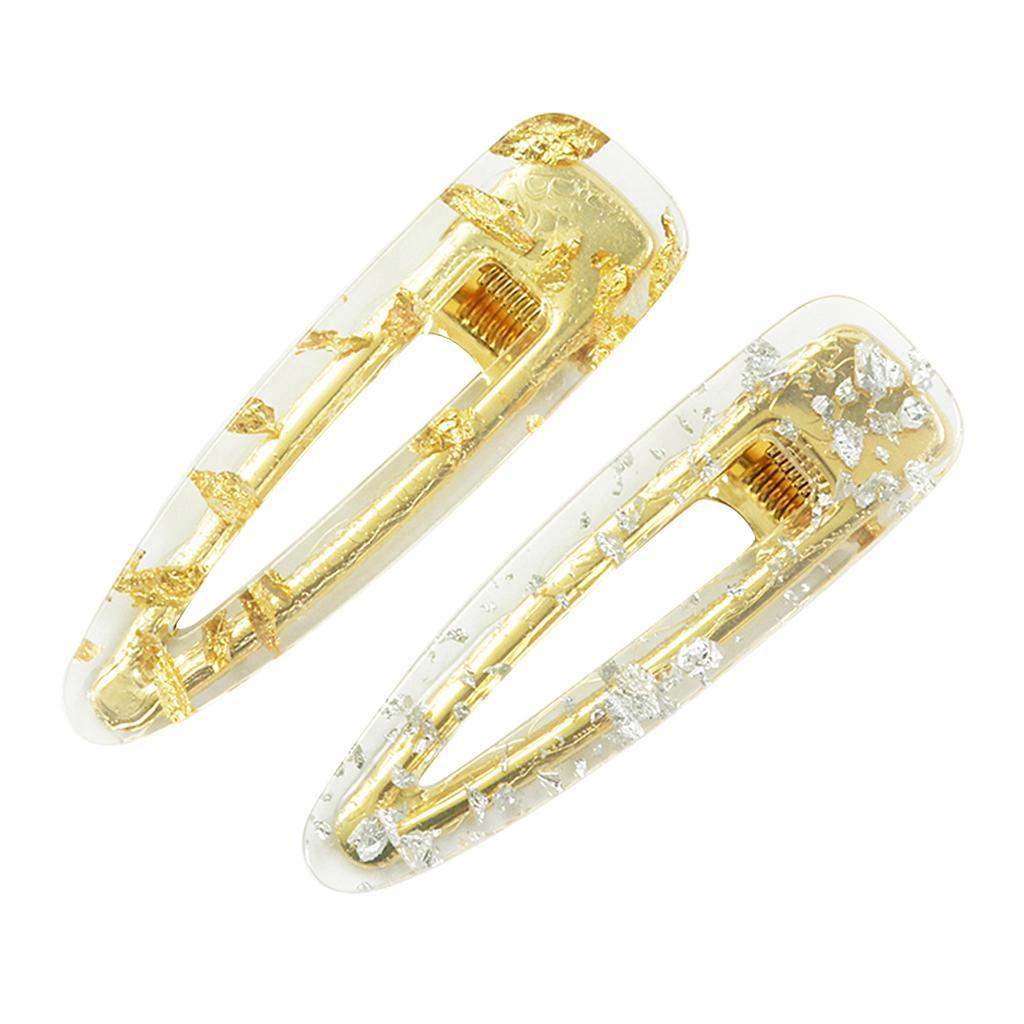 2Pcs Rhinestone Snap Hair Clips Large Hair Barrettes Hairpins Crystal Hair Clips for Women Girls Wedding Hair Accessories
