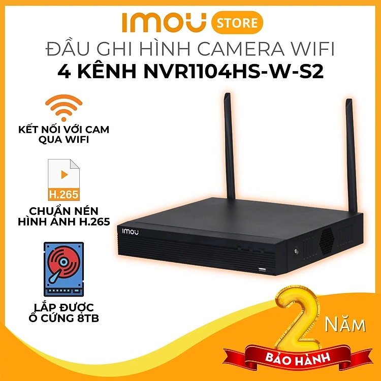 Đầu Ghi Camera IP Wifi imou Dahua 8 Kênh và 4 kênh - hàng chính hãng