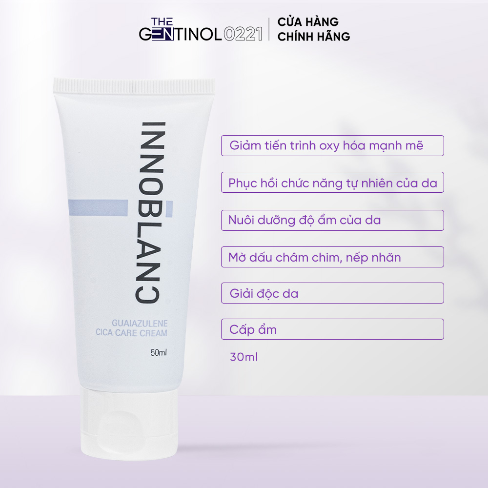 Kem phục hồi tái tạo làn da Innoblanc Cica Care The Gentinol 0221 30ml