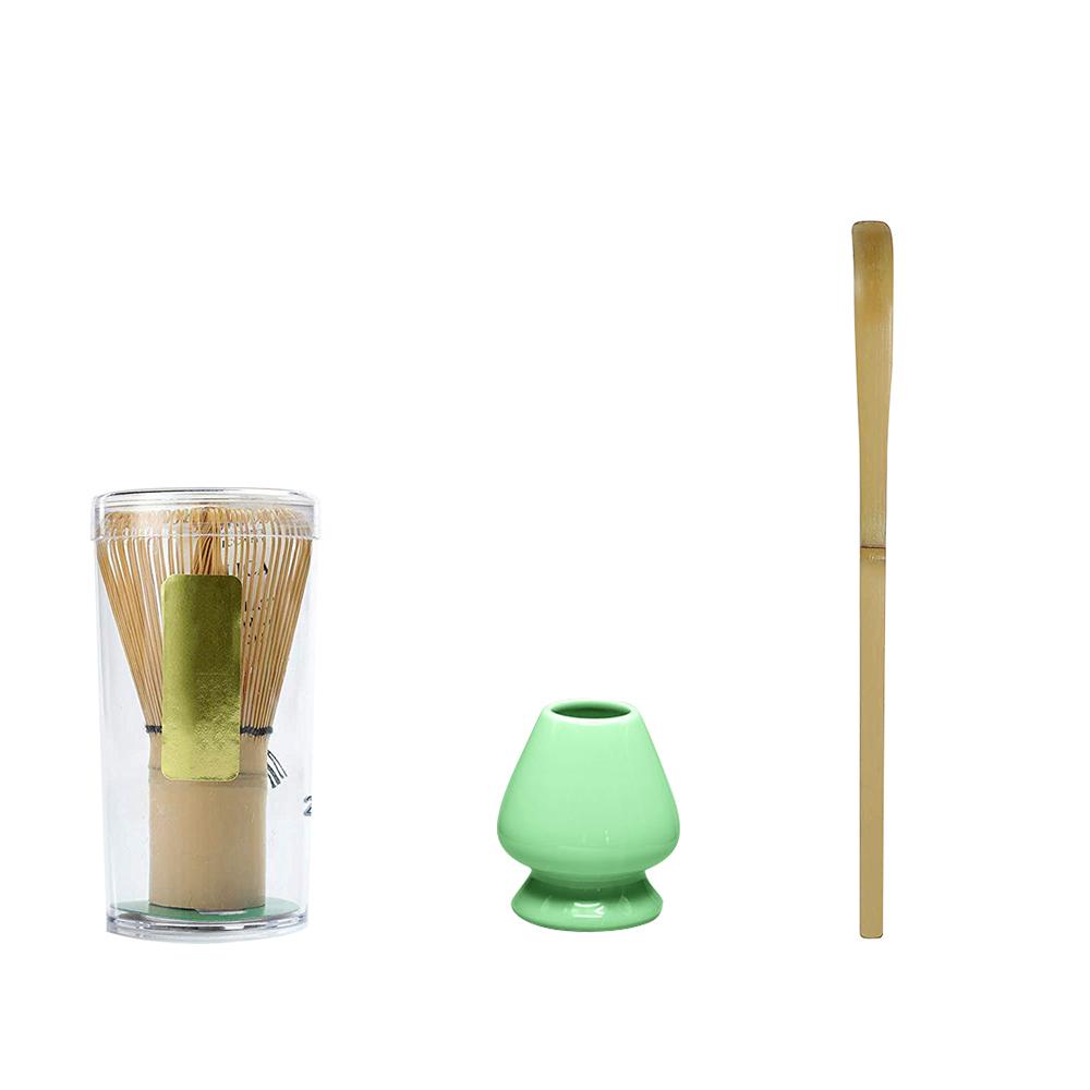 3 Trong 1 Matcha Làm Dụng Cụ Trà Tre Đánh Muỗng Trà Gốm Đánh Giá Đỡ Matcha Đánh Nhật Bản Teaware Trà dụng Cụ Bát Bộ