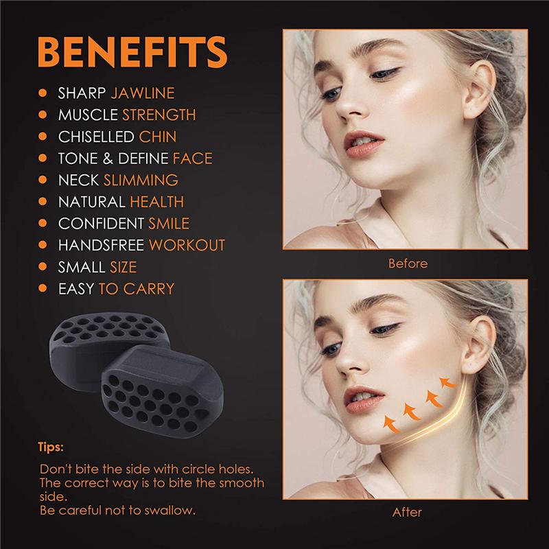 2pcs 40/5060lbs Jawline Persentiser Ball Facial Jaw Muncle Toner Fitness chống lão hóa mặt thực phẩm Chin Bit Bit Chee Color: 2pcs 40lbs white